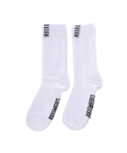 Bikkembergs Mens 2-Pack Thick High Top Tennis Socks BK007 - White