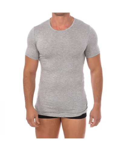 Bikkembergs Mens Fashion Bamboo short sleeve T-shirt BKK1UTS03SI man - Grey Viscose