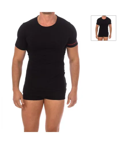 Bikkembergs Mens Pack 2 Fashion Organic Cotton T-shirts - Black
