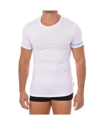 Bikkembergs Mens Pack 2 Fashion Organic Cotton T-shirts - White