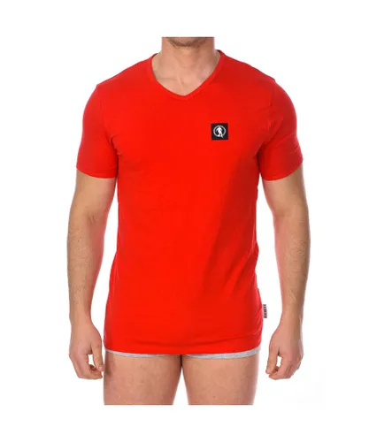 Bikkembergs Mens Pack 2 Fashion Pupino T-shirts - Red Cotton