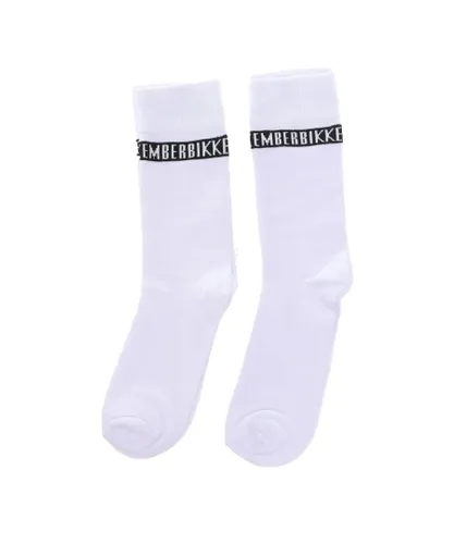 Bikkembergs Mens Pack-2 Long Cane Tennis Socks BK019 Men - White