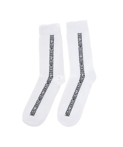 Bikkembergs Mens Pack-2 Tennis Socks Long Cane BK016 Men - White