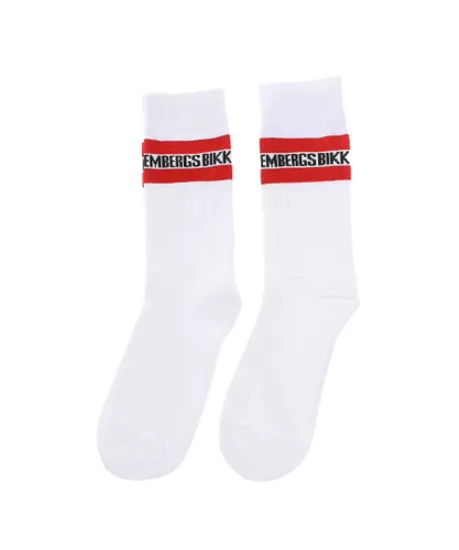 Bikkembergs Mens Pack-2 Tennis Socks Long Cane BK022 Men - White