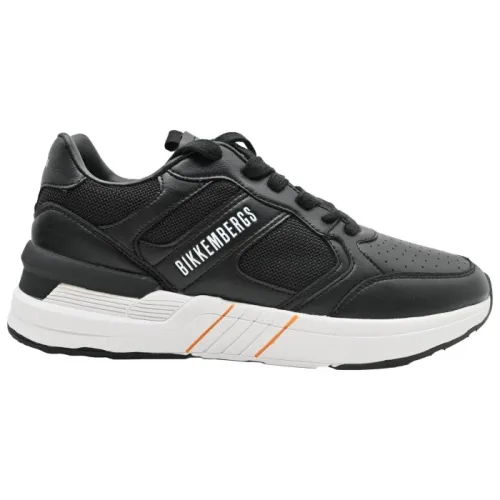 Bikkembergs , Shiny Leather Sneakers ,Black male, Sizes: