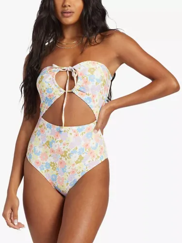 Billabong Dream Chaser Floral Print Cut Out Swimsuit, Multi - Multi - Female