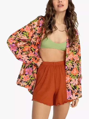 Billabong Swell Floral Print Beach Shirt, Multi - Multi - Female