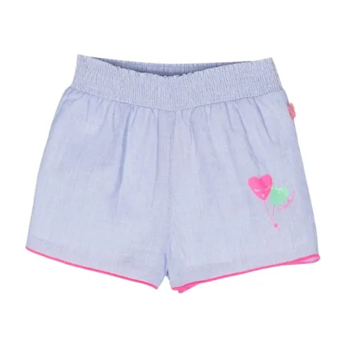 Billieblush , Blue Kids Shorts with Heart Print ,Blue female, Sizes: