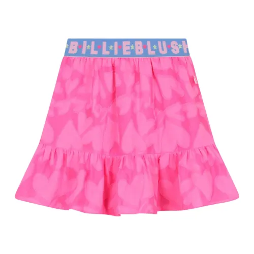 Billieblush , Fuchsia Embroidered Skirt with Ruffles ,Pink female, Sizes: