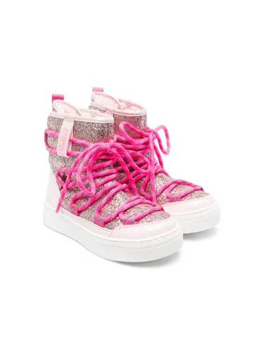 Billieblush glitter-detail snow boots - Pink