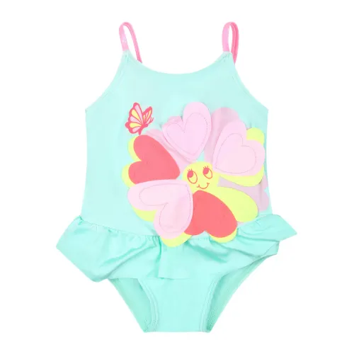 Billieblush , Green Ruffled Heart Swimsuit ,Green female, Sizes: