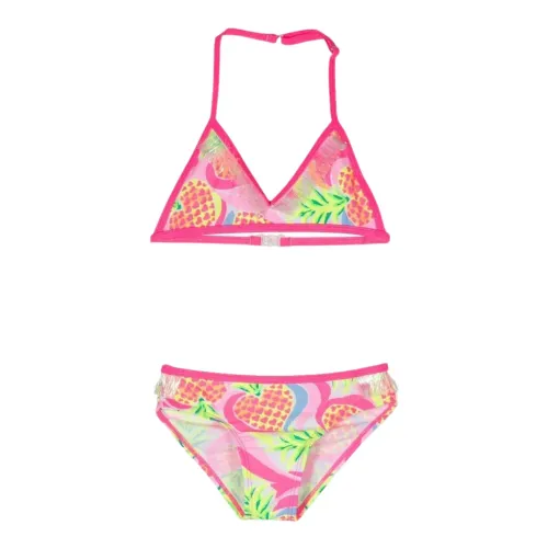 Billieblush , Heart Print Fringed Bikini ,Multicolor female, Sizes:
