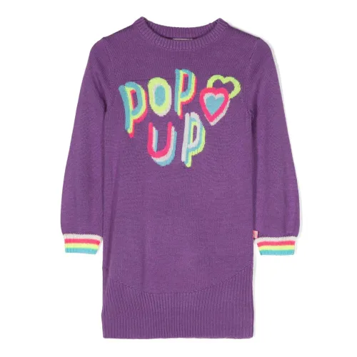Billieblush , Purple Acrylic Logo Sweater ,Purple female, Sizes: