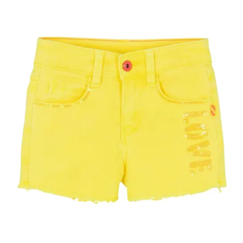 Billieblush , Yellow Sequin Shorts ,Yellow female, Sizes: