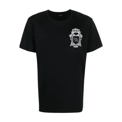Billionaire , Black Casual Round Neck T-Shirt ,Black male, Sizes: