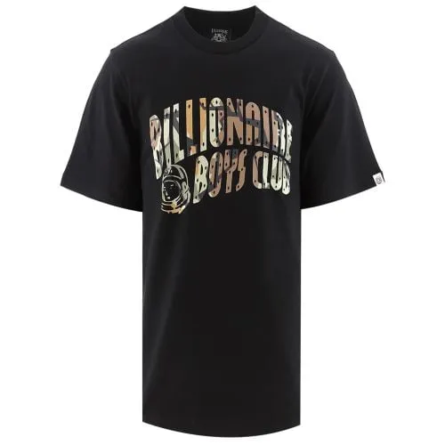 Billionaire Boys Club Mens Black Camo Arch Logo T-Shirt