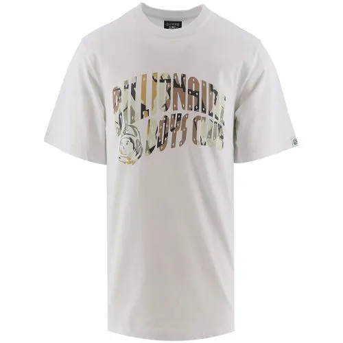 Billionaire Boys Club Mens White Camo Arch Logo T-Shirt