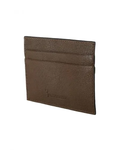 Billionaire Italian Couture Mens Brown Leather Cardholder Wallet - One Size