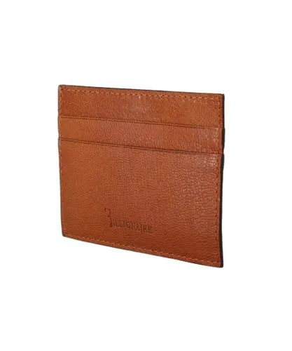 Billionaire Italian Couture Mens Brown Leather Cardholder Wallet - One Size
