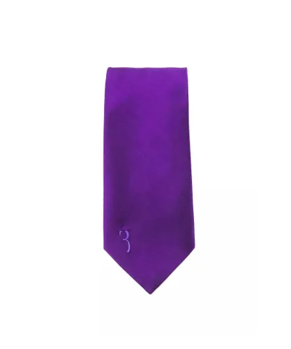 Billionaire Mens Embroidered Sisal Tie - Purple - One