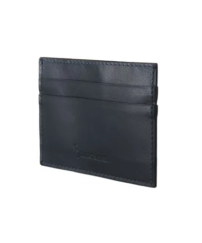 Billionaire Mens Gorgeous Leather Cardholder Wallet - Blue - One Size