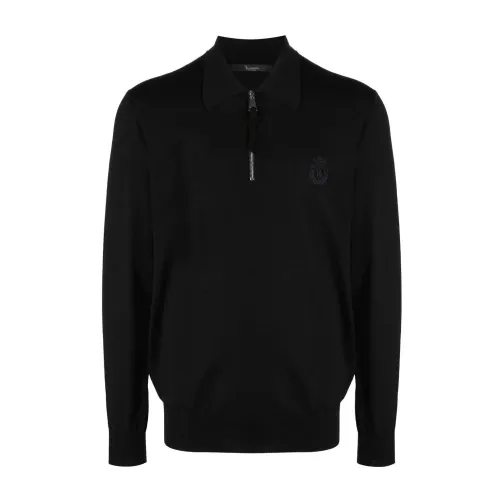 Billionaire , Merino wool pullover zip mock ,Black male, Sizes: