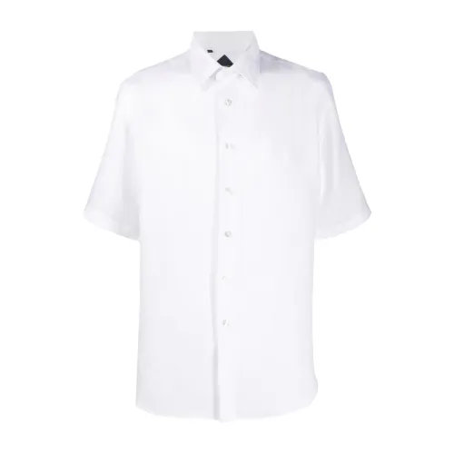 Billionaire , White Casual Short Sleeve Shirt ,White male, Sizes: