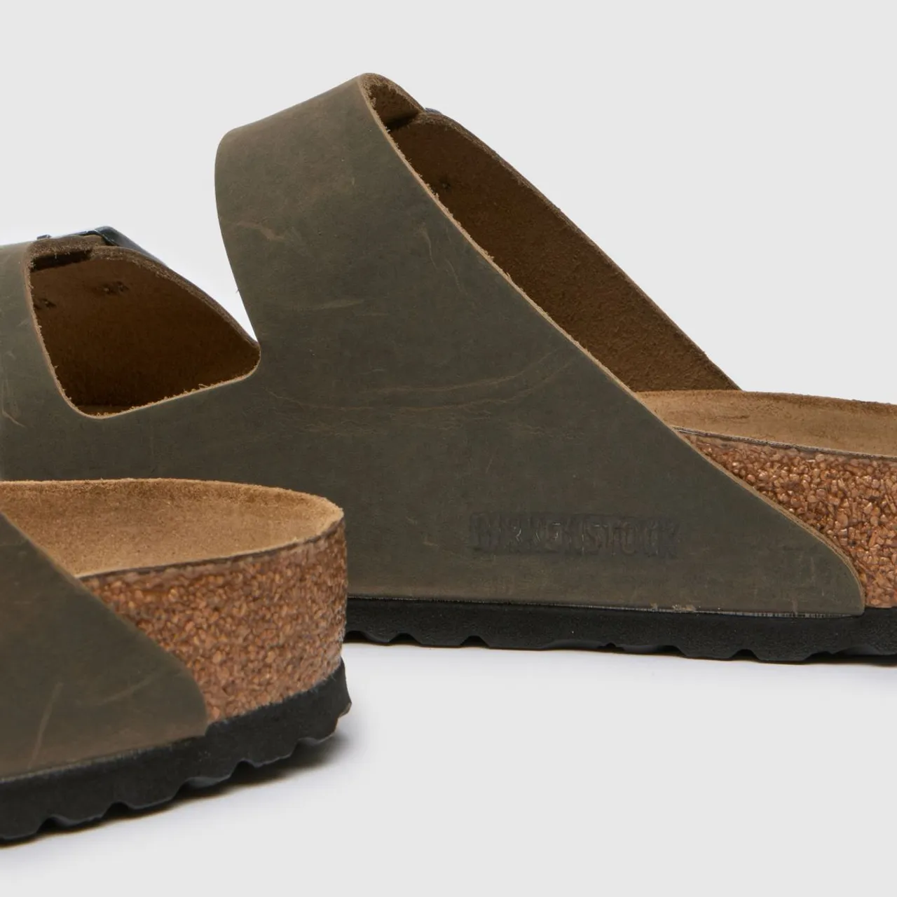 Birkenstock Arizona Oiled Leather Sandals in Khaki