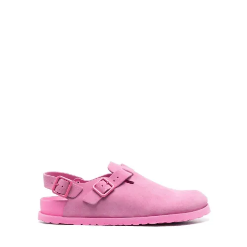 Birkenstock , Azalea Pink Leather Sandals ,Pink male, Sizes: