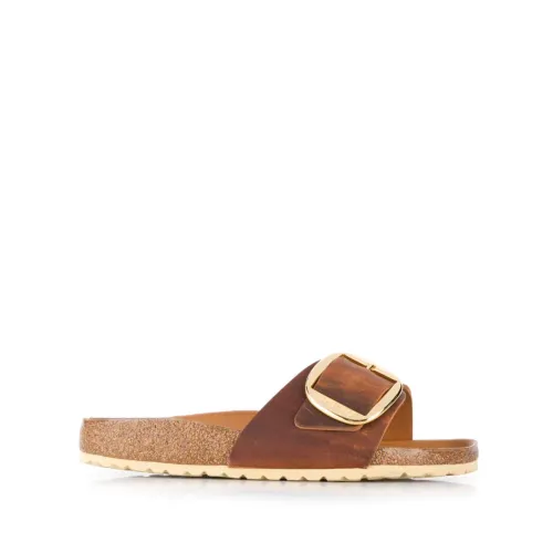 Birkenstock , Birkenstock Sandals Leather Brown ,Brown female, Sizes:
