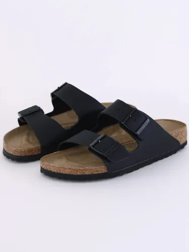 Birkenstock Black Birko-Flor Arizona Sandals (Womens)