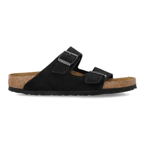 Birkenstock , Black Closed Toe Slip-on Shoes ,Black male, Sizes:
