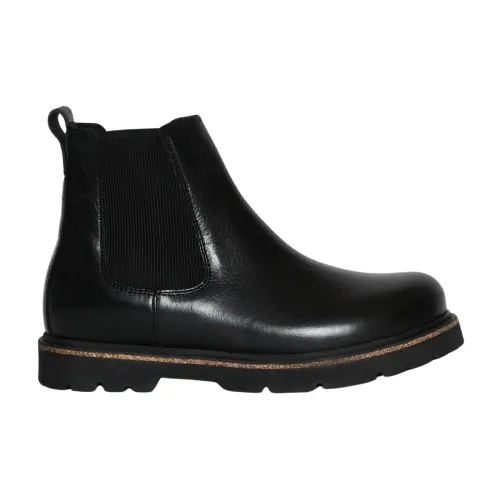 Birkenstock , Black Leather Chelsea Boot ,Black male, Sizes:
