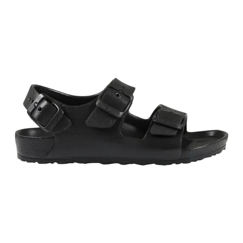 Birkenstock , Black Sandals with Adjustable Straps ,Black unisex, Sizes: