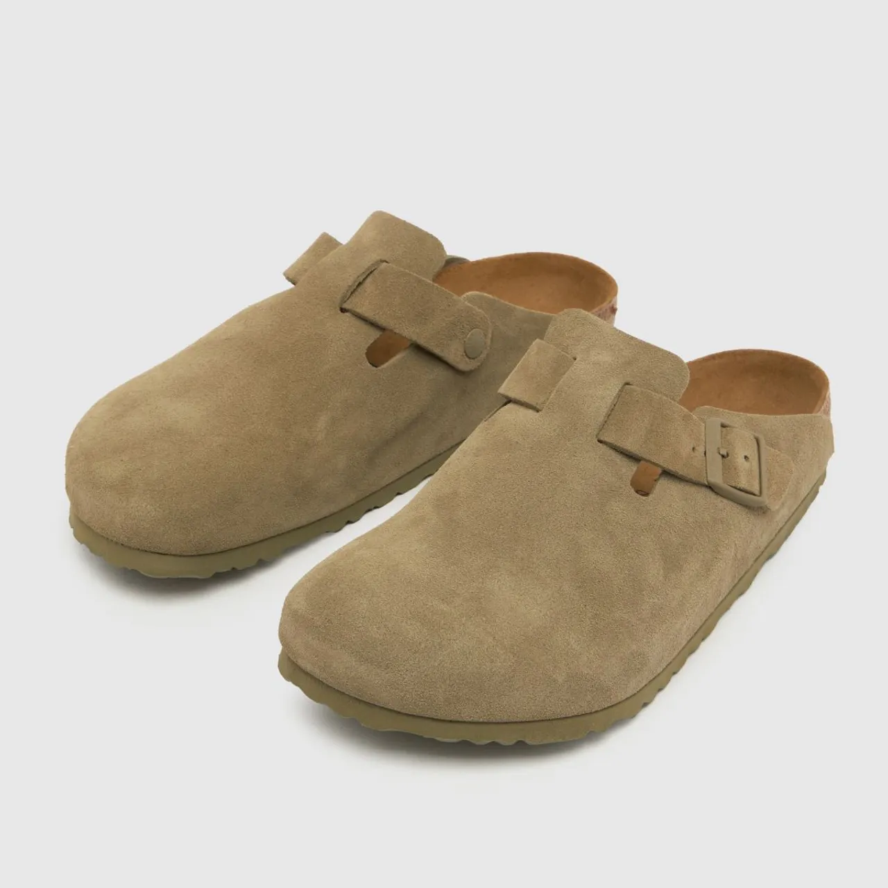 Birkenstock Boston Sandals In Khaki