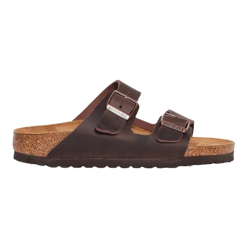 Birkenstock , Brown Leather Arizona Sandals ,Brown male, Sizes: