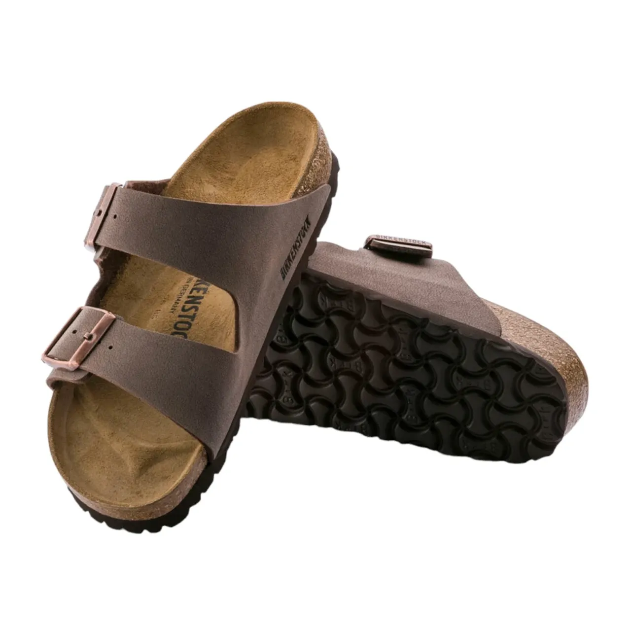 Birkenstock , Brown Leather Sandals ,Brown male, Sizes: