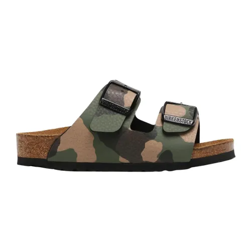Birkenstock , Camouflage Open Sandals for Kids ,Brown male, Sizes: