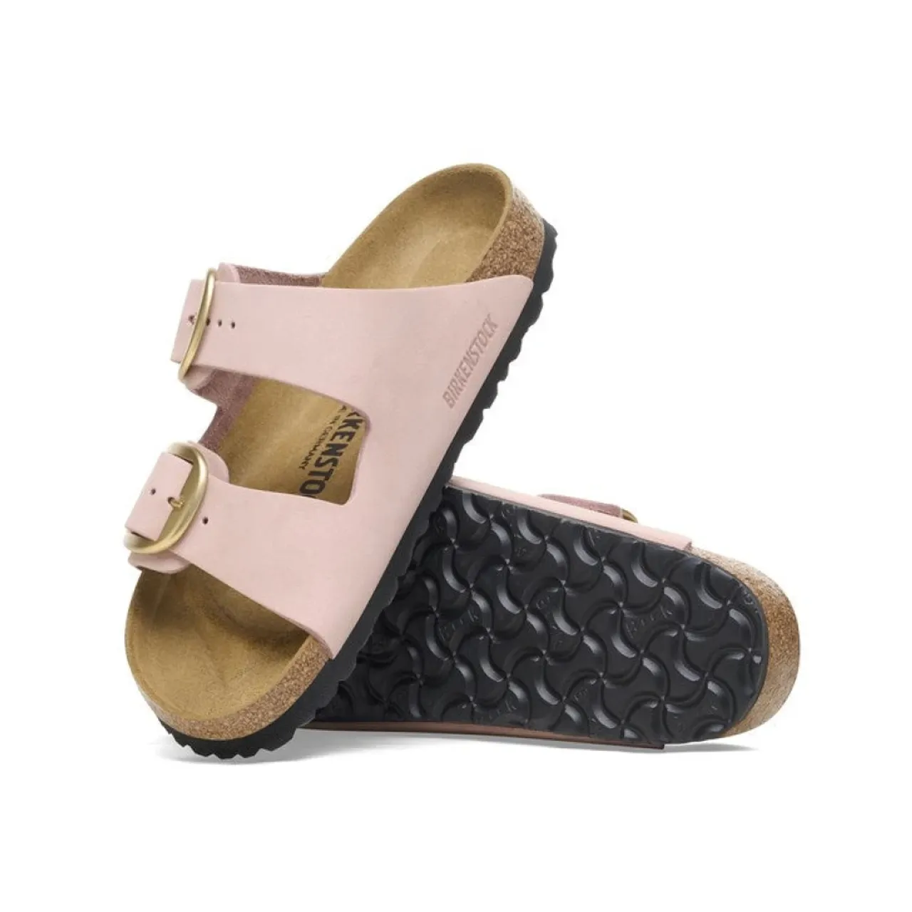 Birkenstock , Classic Big Buckle Nubuck Leather Sandal ,Pink female, Sizes: