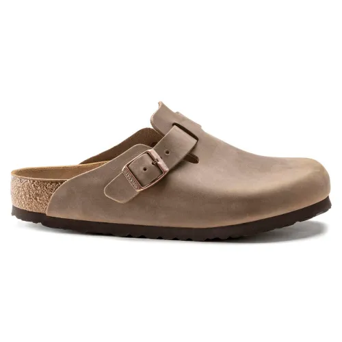 Birkenstock , Classic Oiled Leather Clogs ,Brown male, Sizes: