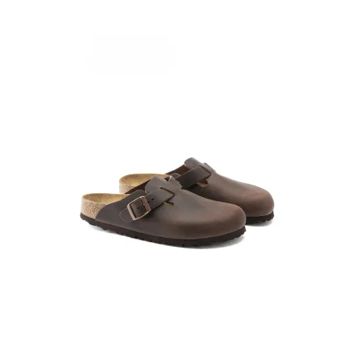Birkenstock , Classic Oiled Leather Mules ,Brown male, Sizes: