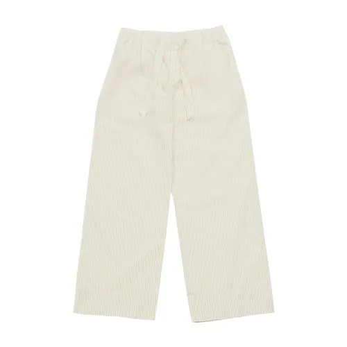 Birkenstock , Cream Striped Cotton Pants ,Beige female, Sizes: