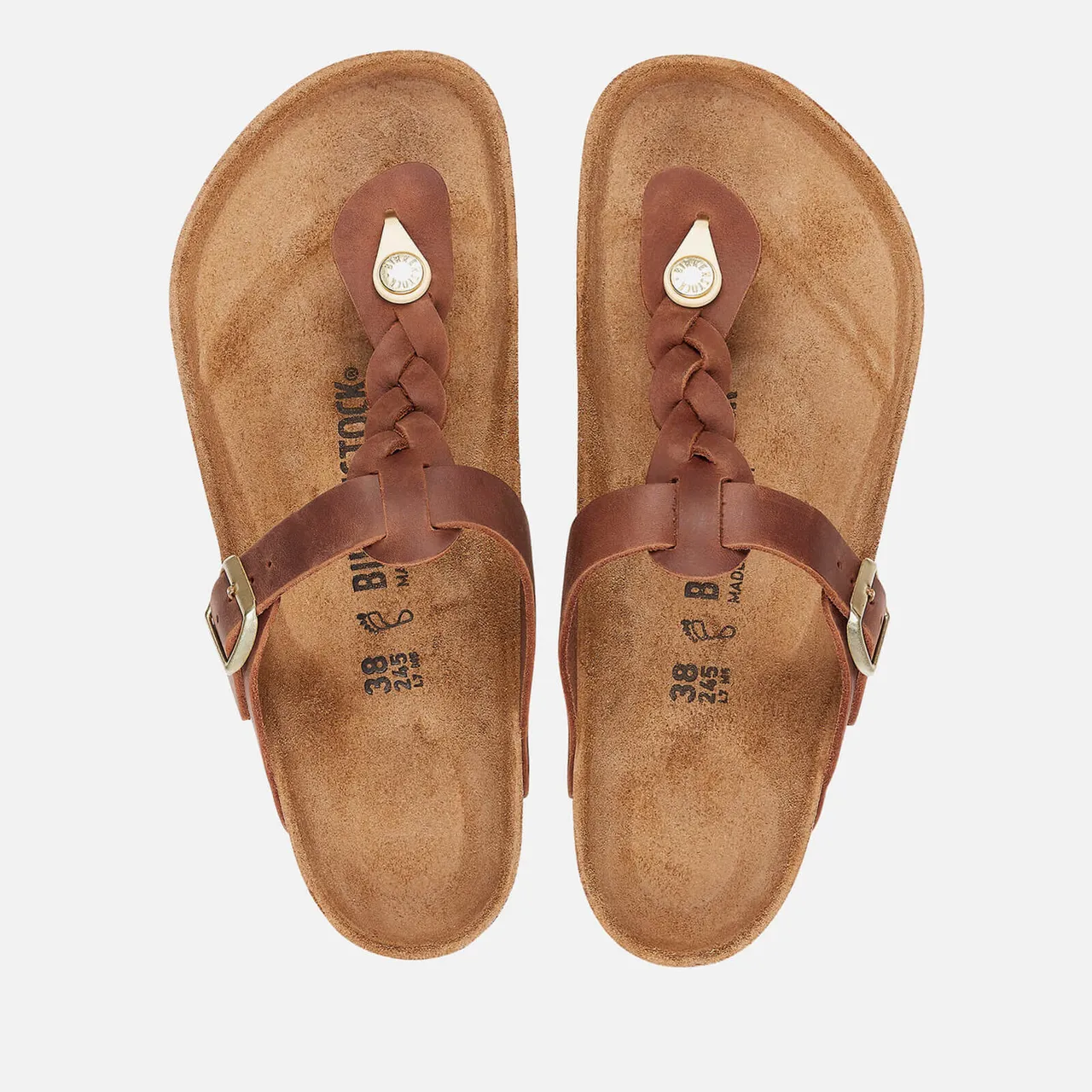 Birkenstock Gizeh Braided Leather Sandals - EU 42/UK