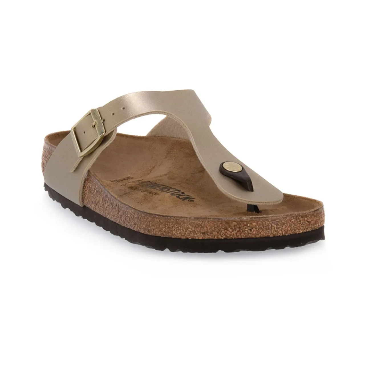 Birkenstock , Gizeh Gold Sandals ,Beige male, Sizes: