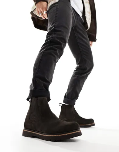 Birkenstock Highwood chelsea boots in mocha suede-Brown