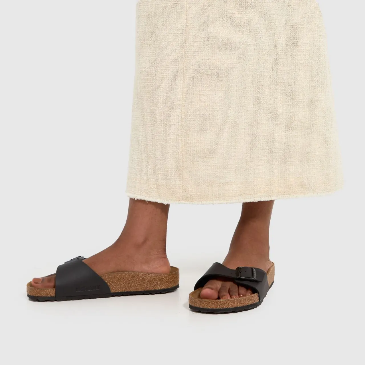 Birkenstock Ladies Black Madrid Sandals With Adjustable Strap