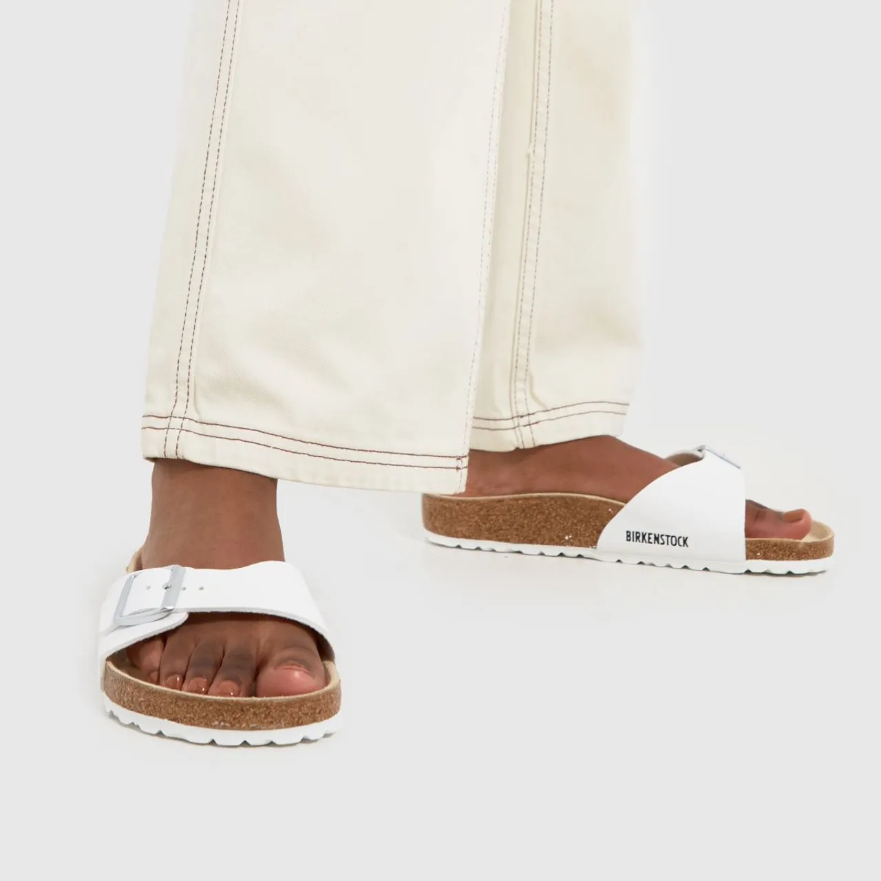 Birkenstock Ladies White Madrid Sandals