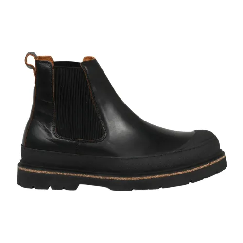 Birkenstock , Leather Slip On Ankle Boot ,Black male, Sizes: