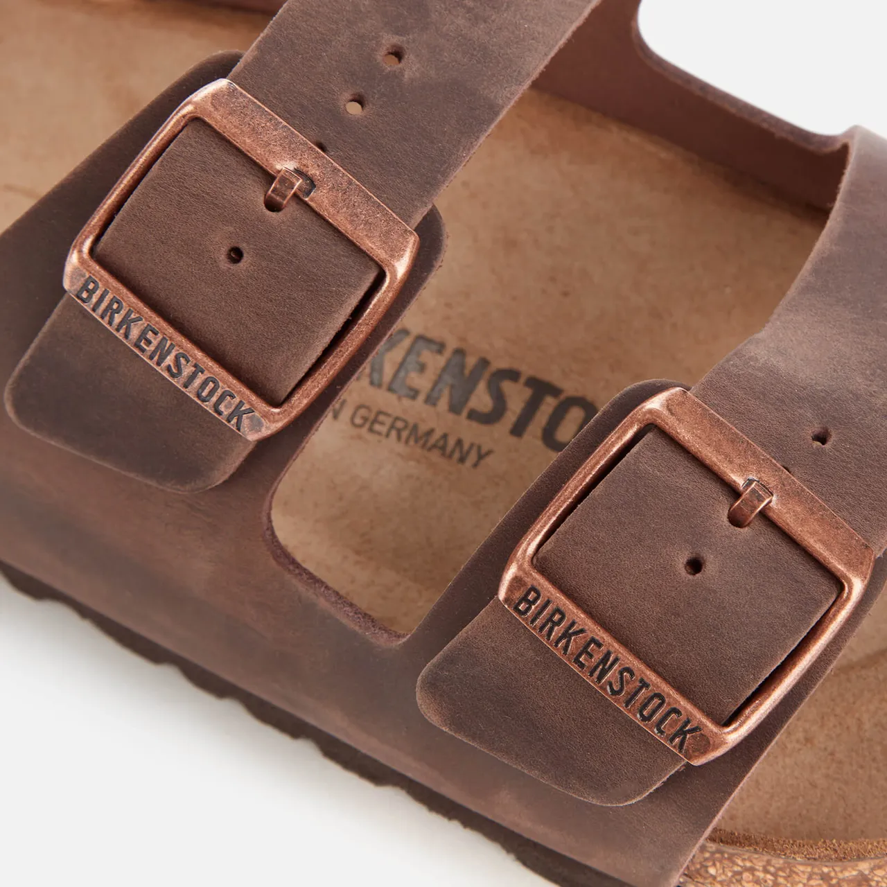 Birkenstock Men's Arizona Oiled Leather Double Strap Sandals - Habana - EU 40/UK