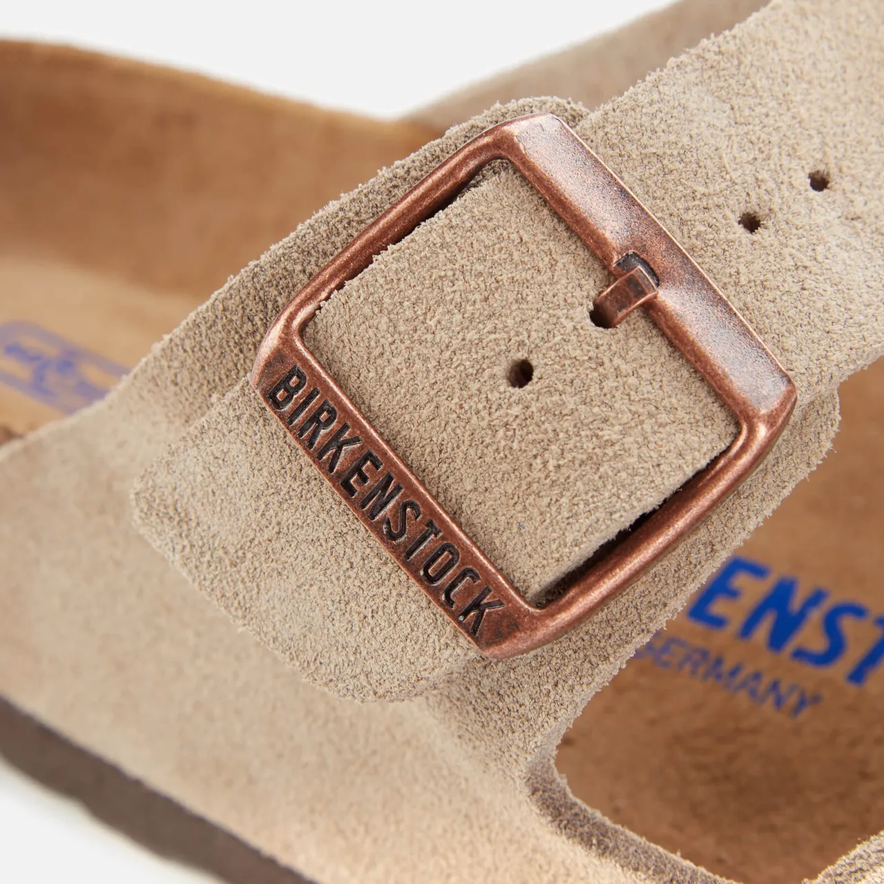 Birkenstock Men's Arizona Sfb Suede Double Strap Sandals - Taupe - EU 41/UK
